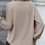 Women's New V-neck Solid Color Basic Versatile Shirt - Image 3