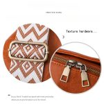Women Chest Bag Sling Bag, Guitar Strap Small Crossbody PU Leather Satchel Daypack - Image 4