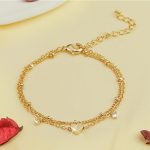 Fashion Heart-shaped Zircon Anklet Women's Waterproof Simple Heart-shaped - Image 2